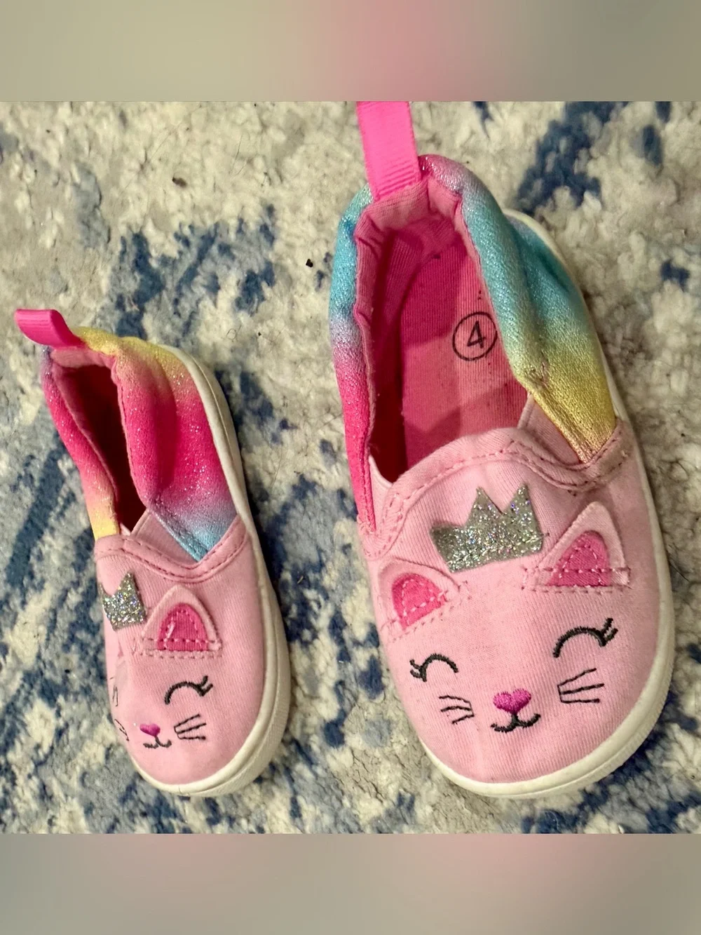 Kids Pink Unicorn Cat Slip-On Shoes